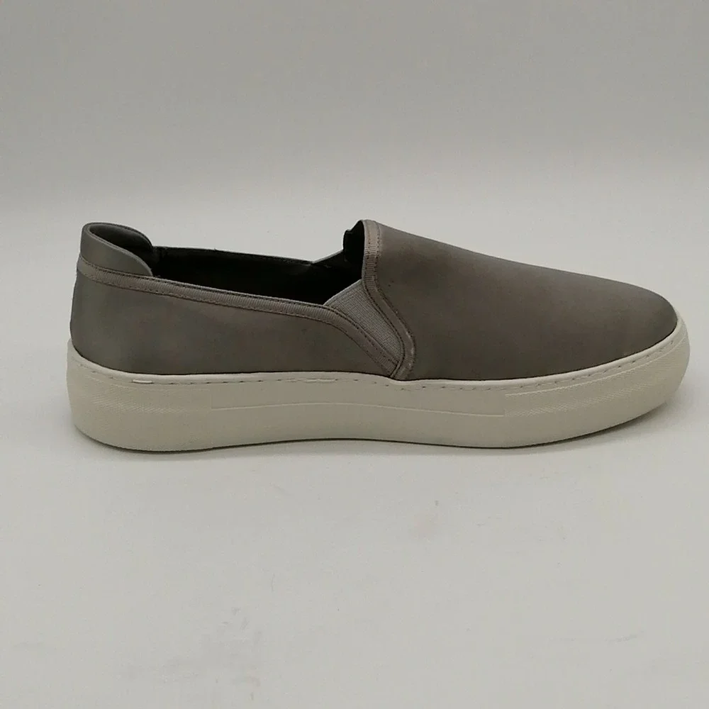 J/Slides Shoes Womens Abbe Gray 10 Platform Sneaker Satin Walking Stretch 10 NEW
